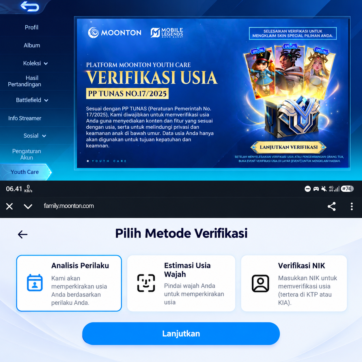 Cara Verifikasi Usia di Mobile Legends (MLBB) & Klaim Hadiah Skin Special Gratis